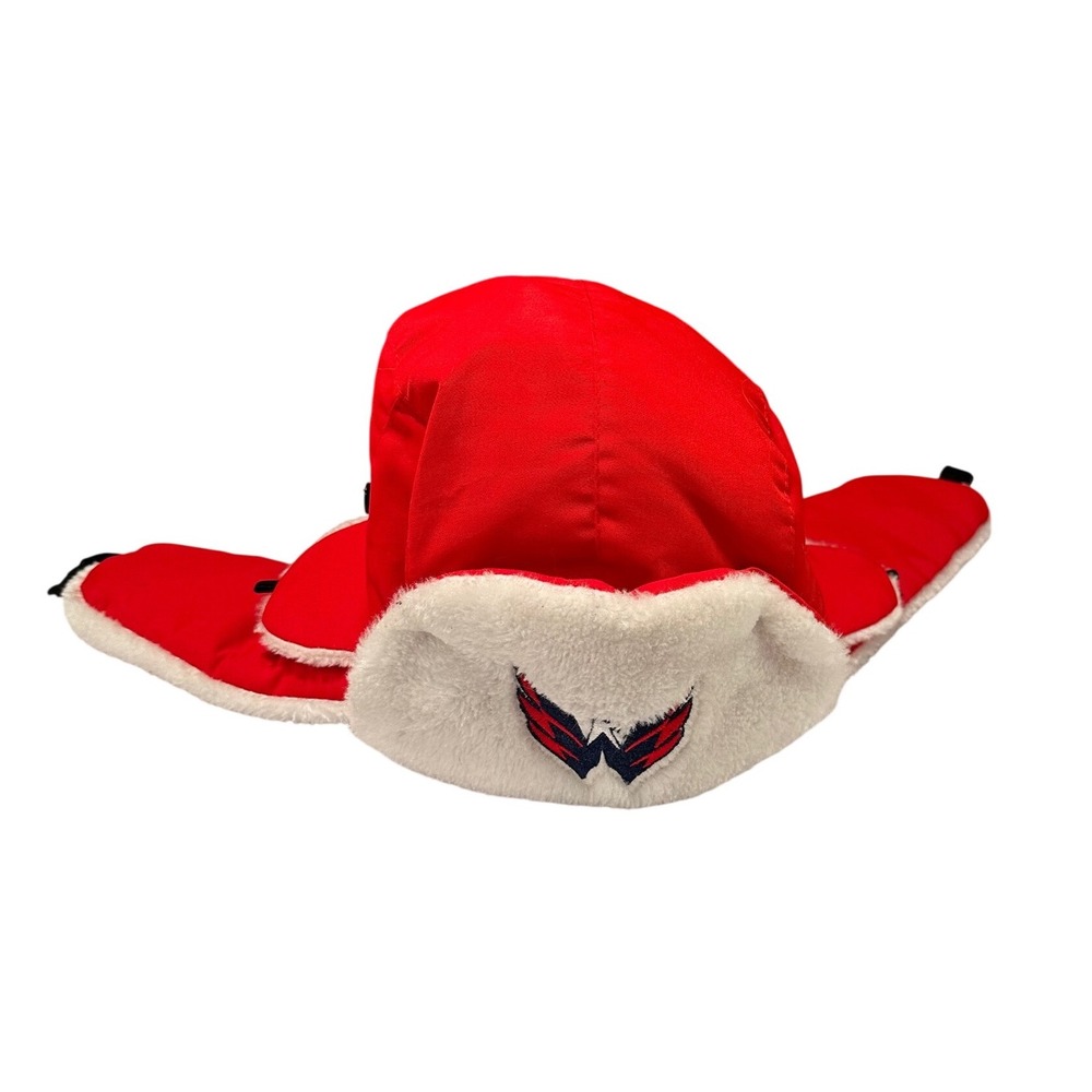 NHL Washington Capitals Red Fleece Lined Winter Bomber Hat